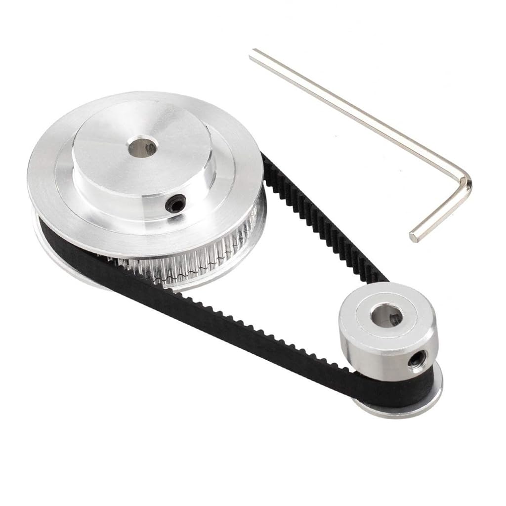 Serplex Synchronous Wheel for 3D Printer Timing Pulley Printer Timing Gear for 3D Printer with FDM Tech 20 & 60 Teeth 5mm Bore Aluminum Timing Pulley with Length 200mm x6mm Belt Serplex Synchronous Wheel for 3D Printer Timing Pulley Printer Timing Gear for 3D Printer with FDM Tech 20 & 60 Teeth 5mm Bore Aluminum Timing Pulley with Length 200mm x6mm Belt